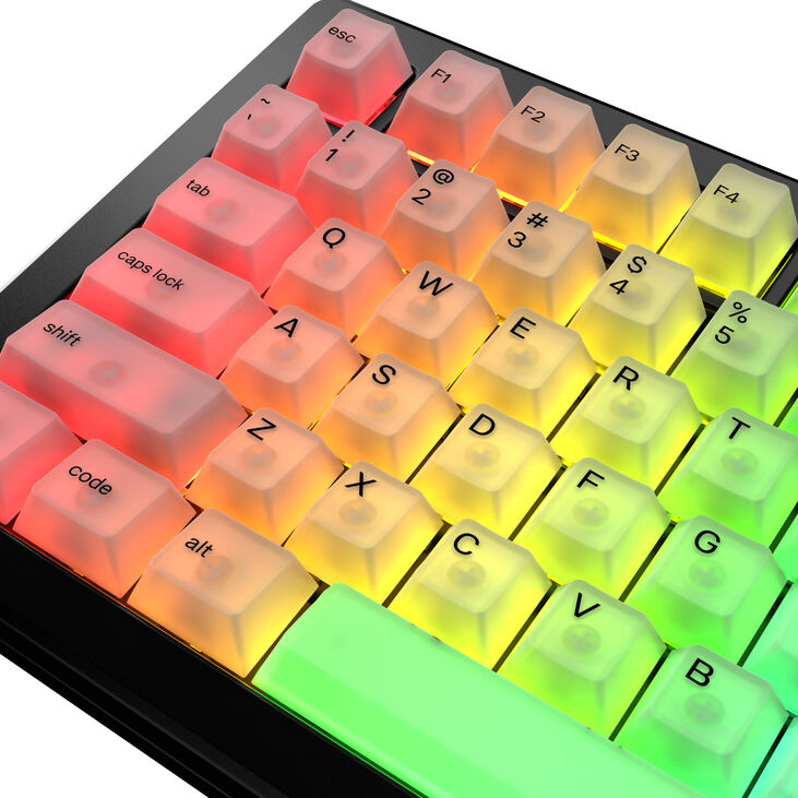 Glorious Polychroma V2 Keycaps, ANSI Layout (US), Polycarbonat, UV-Druck - Transparent image number 2