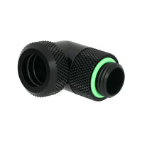 Barrow Multi-Link Adapter Connection 90 Degrees G1/4 Inch AG to 12mm OD Hardtube - Rotatable, Black