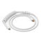 Glorious GMMK Coiled Cable Ghost White, Spiral Keyboard Cable, USB-C/USB-A - White