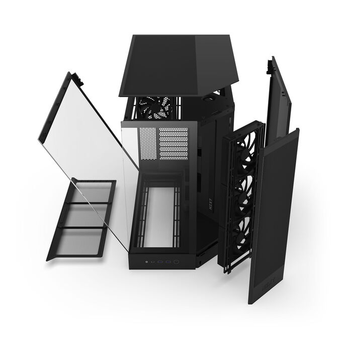 NZXT H9 Flow PC-Geh&auml;use, Midi-Tower, ATX, Tempered Glass - schwarz image number 10