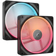 Corsair iCUE Link LX140-R RGB L&uuml;fter, PWM - 2er-Pack, 140mm, schwarz image number null