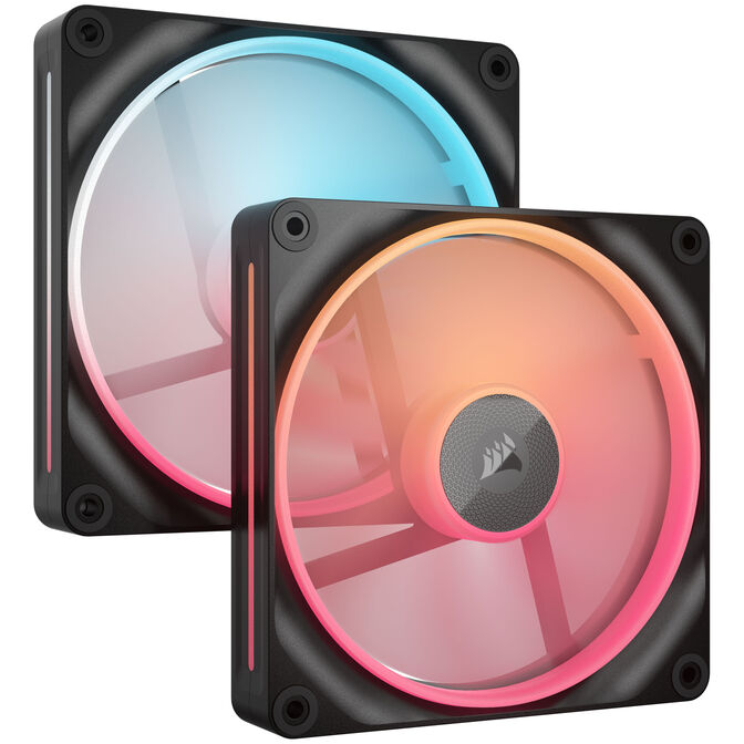 Corsair iCUE Link LX140-R RGB L&uuml;fter, PWM - 2er-Pack, 140mm, schwarz image number 0