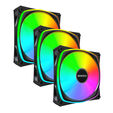 Montech RX120 PRO PWM Reverse L&uuml;fter, ARGB - 3er-Pack, 120mm, schwarz image number null