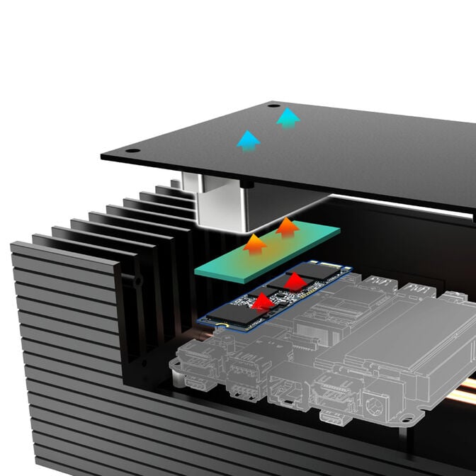 Akasa Turing RC Pro UCFF-Geh&auml;use (ASUS NUC) - schwarz image number 7