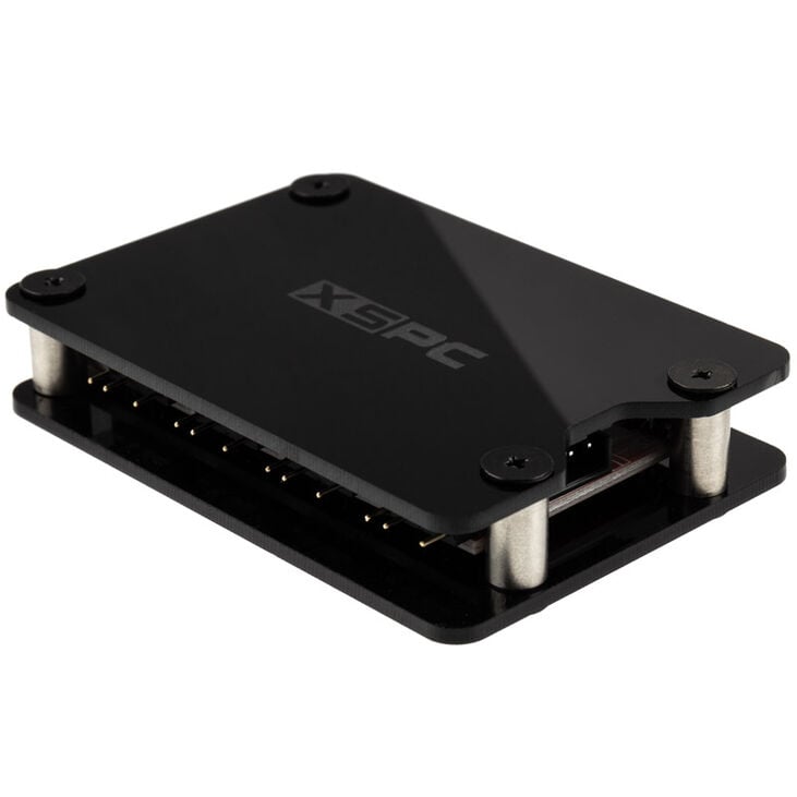 XSPC 8-way, 3-pin, 5V, Addressable RGB Splitter Hub - SATA Powered, black image number 1