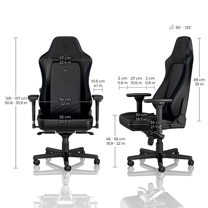 noblechairs HERO Gaming Stuhl - schwarz/blau image number 2