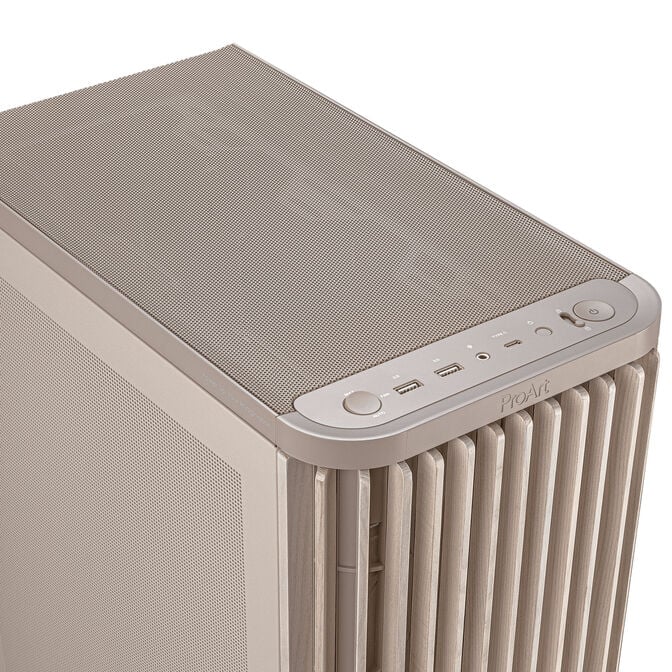 ASUS ProArt PA401 Wood Edition PC-Geh&auml;use, Midi-Tower, ATX, Mesh-Panel - beige image number 2
