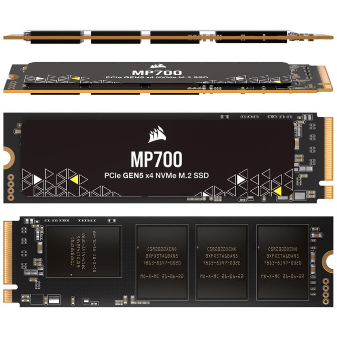 Corsair MP700 NVMe SSD, PCIe 5.0 M.2 Type 2280 - 1 TB image number 4