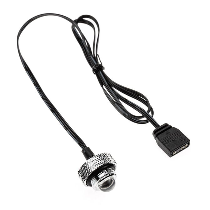 XSPC ARGB LED Stop Plug, G1/4, 5V 3Pin - chrome image number 1