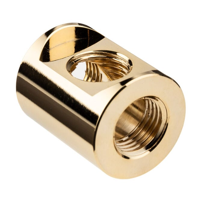EK Water Blocks EK-Quantum Torque T- Splitter 3x G1/4 Zoll IG - gold image number 1