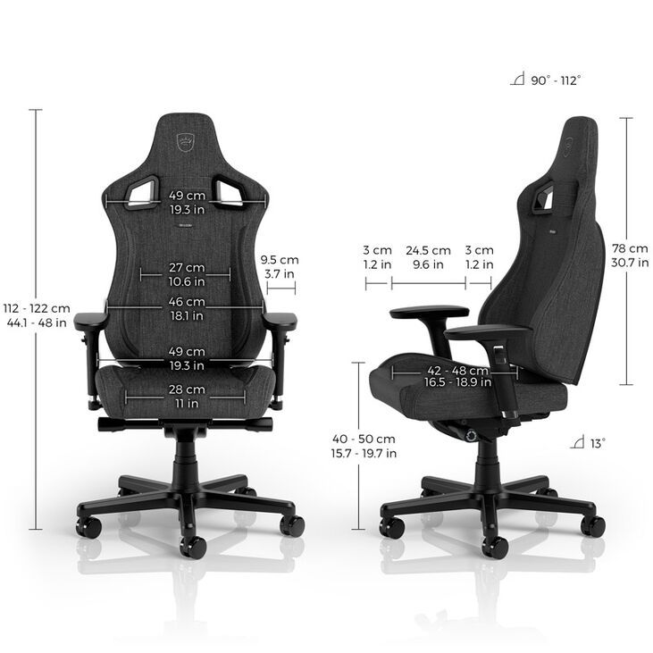 noblechairs EPIC Compact TX Gaming Stuhl - anthrazit/carbon image number 1