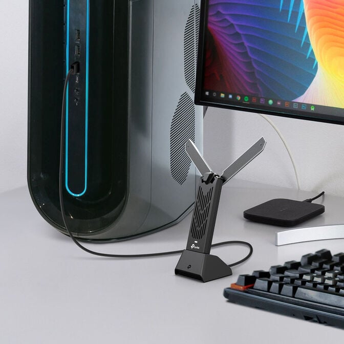 TP-Link Archer TBE400UH WLAN-Adapter, Wi-Fi 7 BE6500, USB 3.0, Tri-Band - schwarz image number 3
