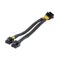 Akasa 8-Pin zu 2x 4+4-Pin Adapterkabel, EPS/ATX-Kompatibel - schwarz, 20cm
