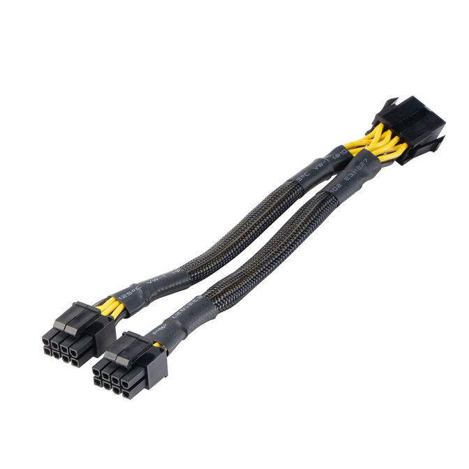 Akasa 8-Pin zu 2x 4+4-Pin Adapterkabel, EPS/ATX-Kompatibel - schwarz, 20cm image number 0