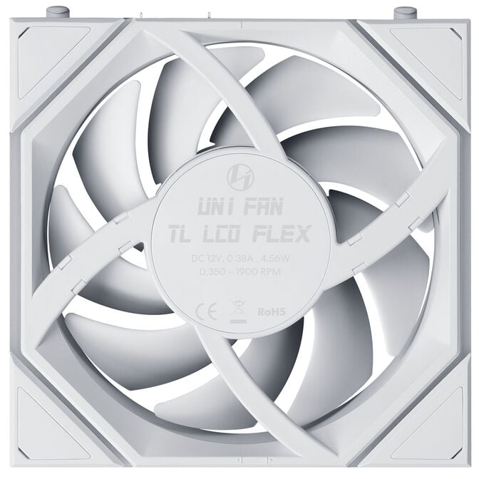 Lian Li UNI FAN TL LCD FLEX Wireless Fan, ARGB and LCD - Reverse Blade 120mm, white, 3-pack with controller image number 8