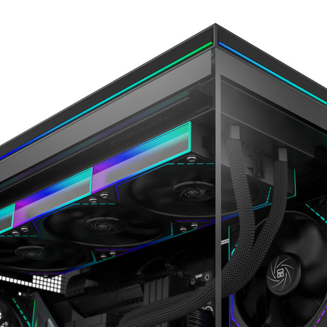 Thermalright TL-M10 Vision PC Case, Mid Tower, ATX, Tempered Glass - Black image number 4