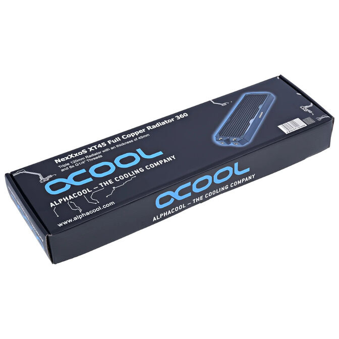 Alphacool NexXxoS XT45 Full Copper Radiator &ndash; 360mm, black image number 3