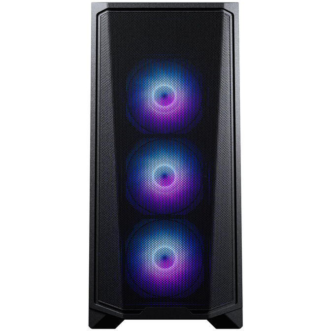 Phanteks Eclipse G370A PC Case, Mid Tower, SSI-EEB, RGB, Tempered Glass - including 3x 120mm Fans, Black image number 2