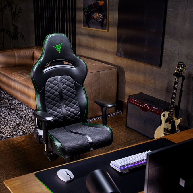 Razer Enki Gaming Chair - black/green image number 5