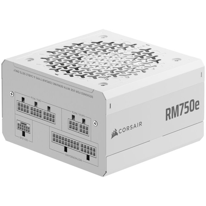 Corsair RMe Series RM750e 80 PLUS Gold Power Supply, modular, ATX 3.1, PCIe 5.1 - 750 Watts, white image number 1