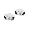 Corsair Hydro X Series XF Hardline Adapter 90 Grad 12mm AD auf 12mm AD Hardtube - 2er Pack, wei&szlig; image number null