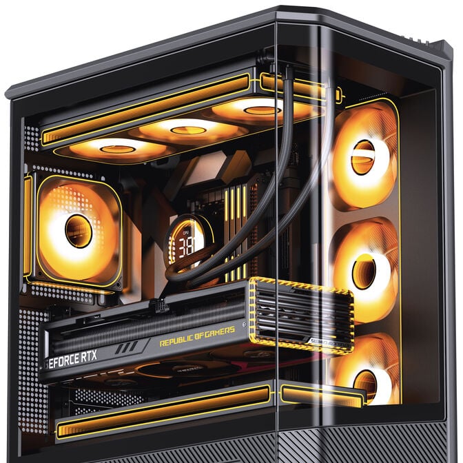 Jonsbo D400 PC-Geh&auml;use, Midi Tower, ATX, Tempered Glass - schwarz image number 17
