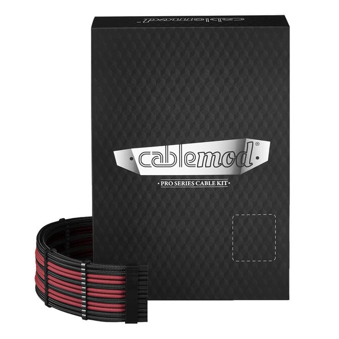 CableMod C-Series PRO ModMesh Cable Kit f&uuml;r Corsair AXi/HXi/RM (Yellow Label) - schwarz/blutrot image number 0