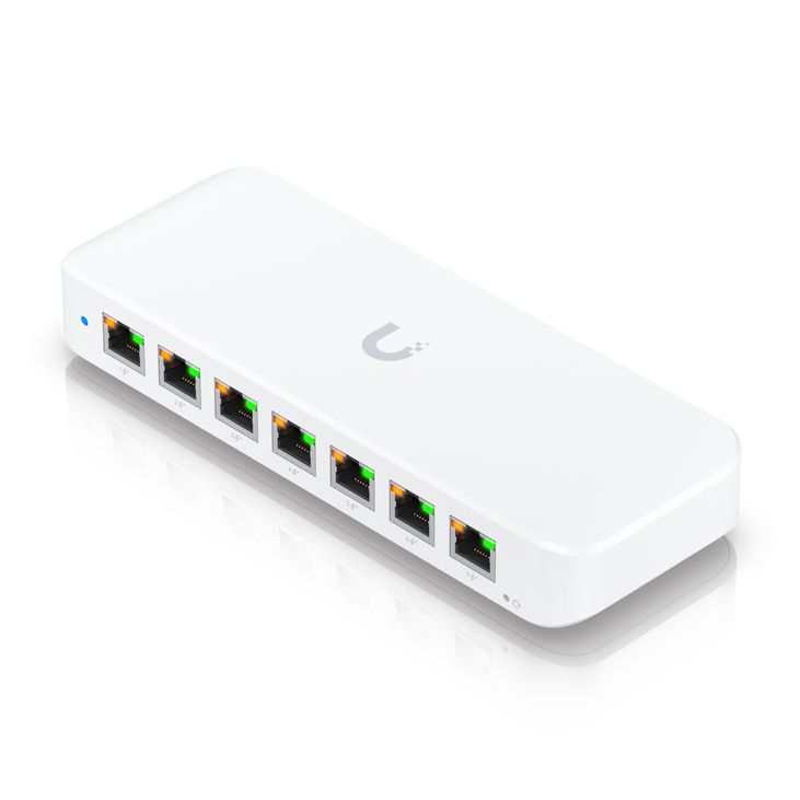 Ubiquiti UniFi Ultra 210W network switch, 7x 1G-RJ-45, 210 W, PoE - white image number 0