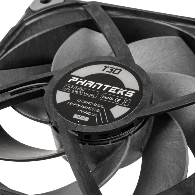 PHANTEKS T30 PWM 120mm L&uuml;fter, 3er Pack - schwarz image number 4