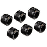 Alphacool Eiszapfen Pro fitting 16mm hard tube G1/4, 6-pack - black