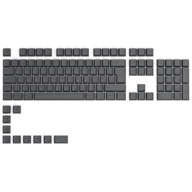 Glorious GPBT Keycaps - 115 PBT Tastenkappen, ISO, DE-Layout, Black Ash image number 0