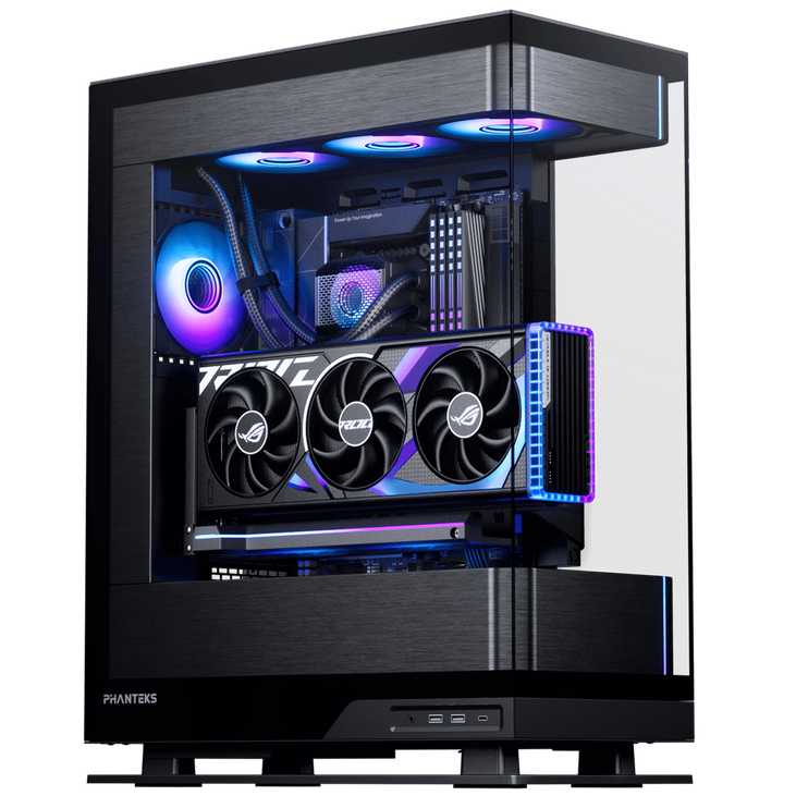 PHANTEKS Evolv X2 PC case, Mid Tower, E-ATX, Tempered Glass, DRGB - black + Glacier One 360M25 Gen2 DRGB AiO water cooling - 360mm image number 1