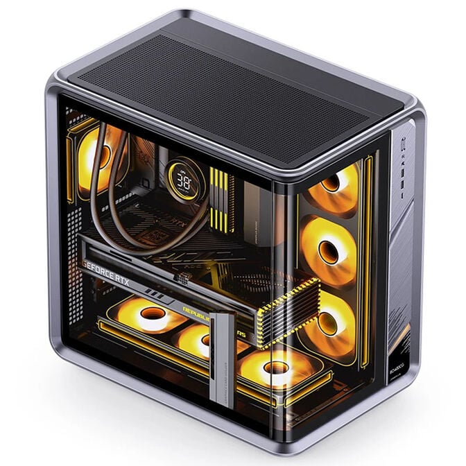 Jonsplus BO400CG PC Case, Mid Tower, ATX, Tempered Glass - Gunmetal Grey image number 9