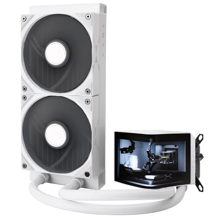 TRYX PANORAMA 240 Komplett-Wasserkühlung, 3D-AMOLED-Display - 240mm, weiß image number 2