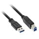 InLine USB 3.0 Cable, A to B, black - 2m