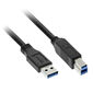 InLine USB 3.0 Cable, A to B, black - 2m