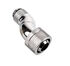 Bitspower connector 90 degrees G1/4 inch female thread to 19/13mm - rotatable, shiny silver image number null
