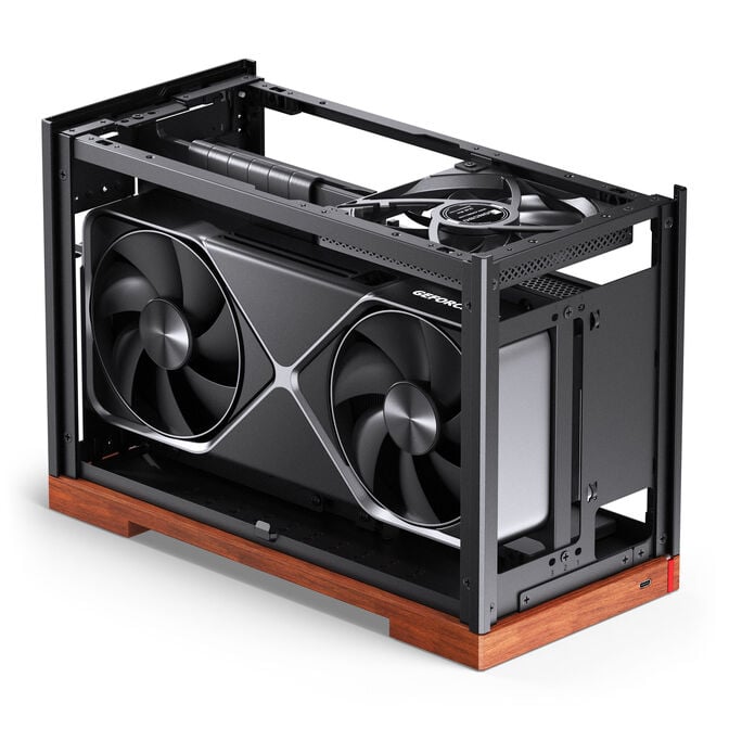 Jonsbo T9 Black PC Case, Mini Case, ITX, PCIe 5.0 Riser Cable - Black image number 4