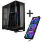 PHANTEKS NV7 - black + D30 PWM Reverse Airflow D-RGB fans, 3-pack - 120mm