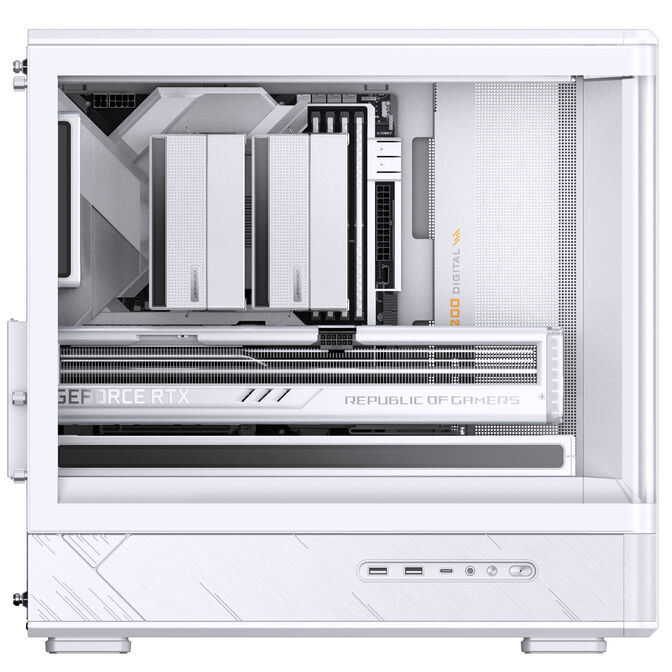 Jonsbo D200 PC Case, Mini Tower, mATX, Tempered Glass - white image number 12
