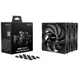 be quiet! Pure Wings 3 Fans, High-Speed - 140mm, black, pack of 3 image number null
