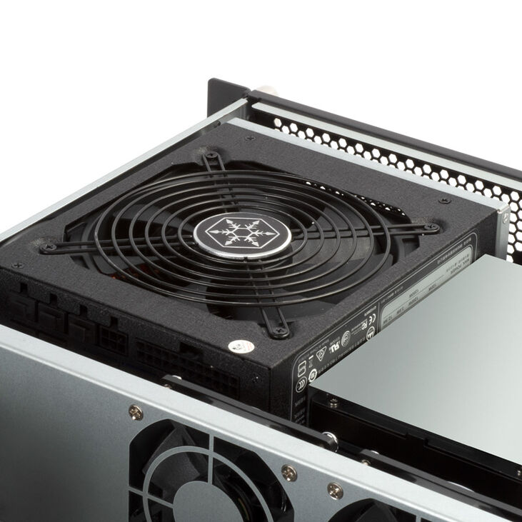 SilverStone RM23-502 Rackmount Server Gehäuse, ATX, USB 3.0 - 2U - schwarz image number 6