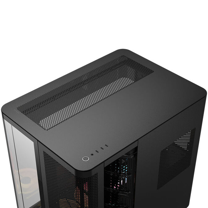 Corsair AIR 5400 LX-R LINK PC Case, Mid-Tower, Tempered Glass, RGB - includes 3x 120mm Fans, black image number 7