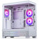 Phanteks XT View Matrix PC Case, Mid-Tower, E-ATX, Tempered Glass, Matrix LED - White