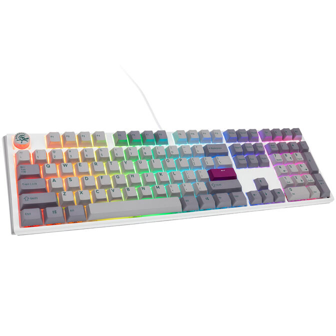 Ducky One 3 Mist Grey Gaming Keyboard, RGB LED - MX-Silent-Red (US) image number 0