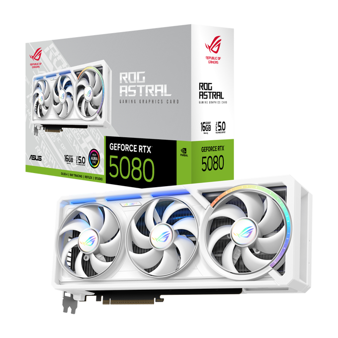 ASUS ROG Astral GeForce RTX 5080 White, 16384 MB GDDR7 image number 0