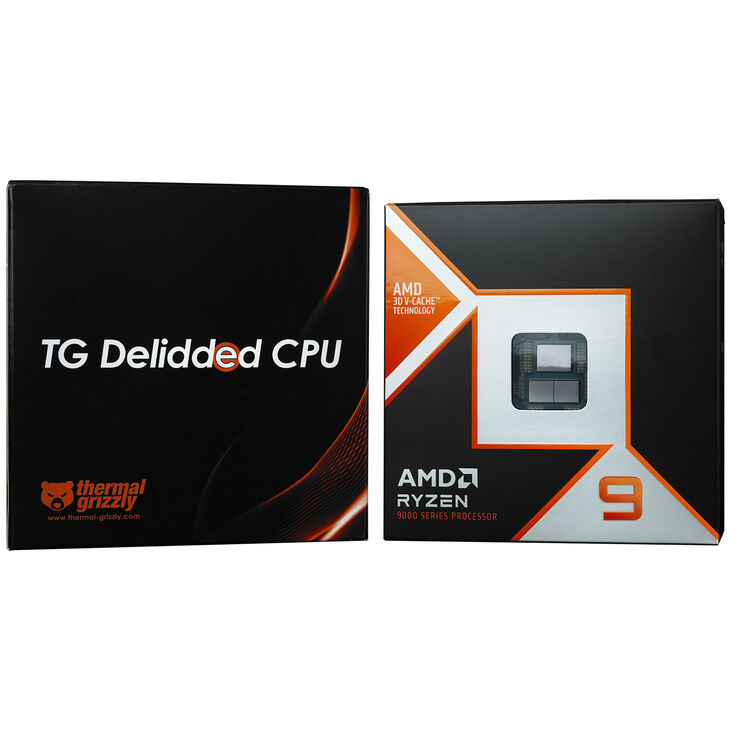 Thermal Grizzly Delidded CPU AMD 9950X3D, 16 cores, 5.7 GHz, Socket AM5 (Granite Ridge) - boxed, without cooler image number 4
