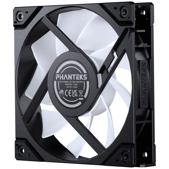 PHANTEKS "6er Pack", 3er Pack M25 Gen2 D-RGB Standard L&uuml;fter + 3er Pack M25 Gen2 D-RGB Reverse Blade L&uuml;fter, 120mm - schwarz image number 4