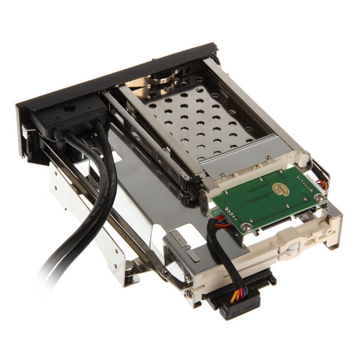 Akasa 5,25 Zoll Laufwerksrahmen für 1x 3,5+1x 2,5 Zoll, inkl. 2x USB 3.0 image number 3
