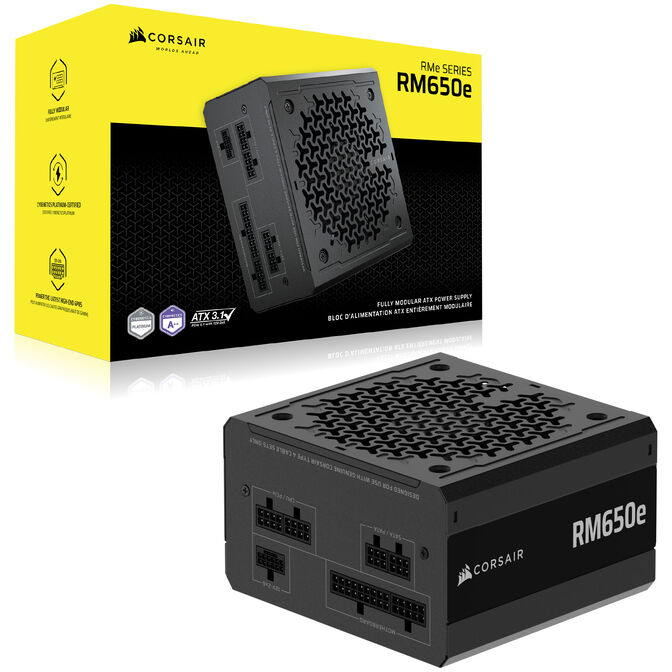 Corsair RMe Series RM650e 80 PLUS Gold power supply, modular, ATX 3.1, PCIe 5.1 - 650 watts, black image number 13